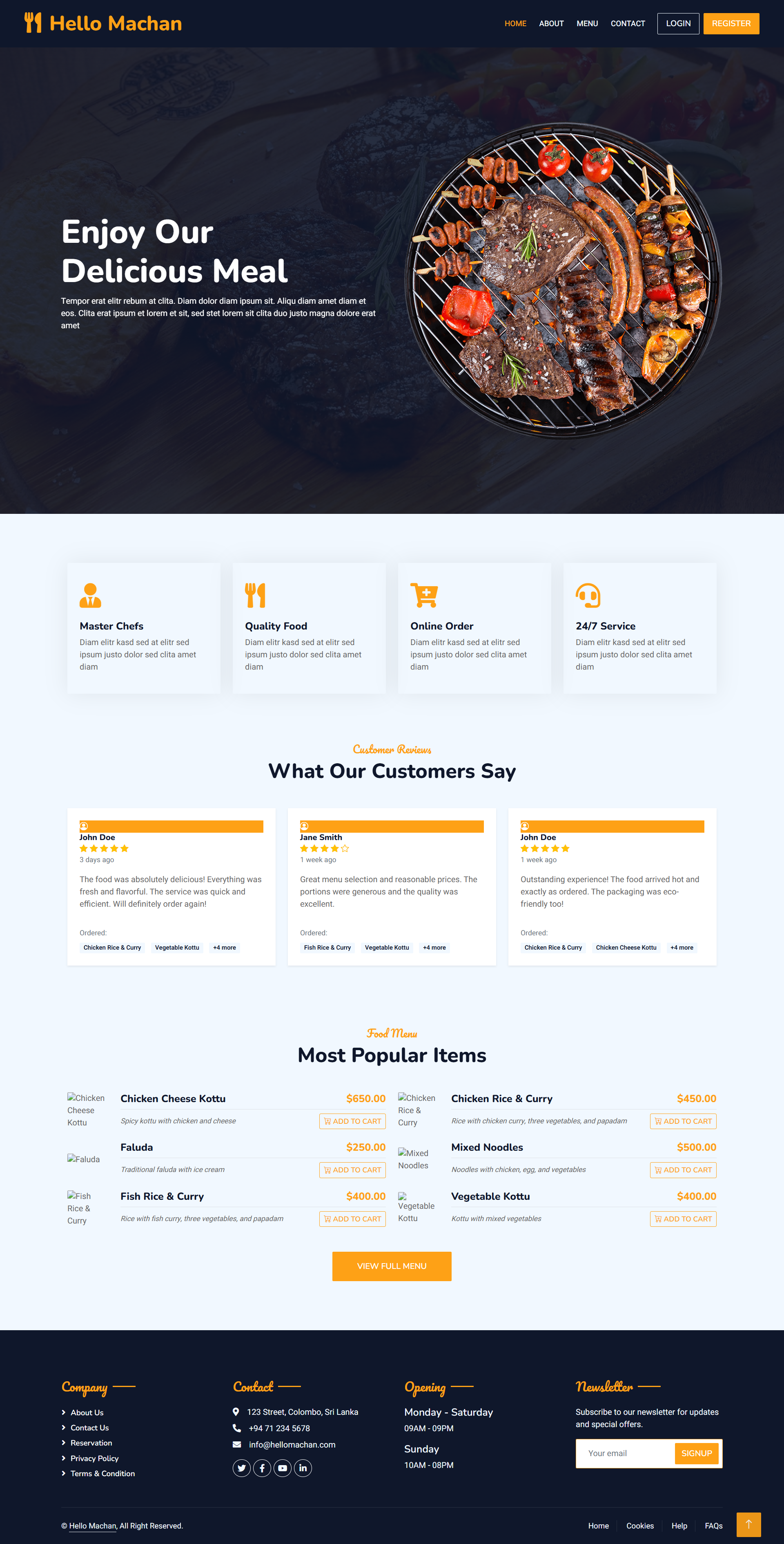 Online Food Ordering System
